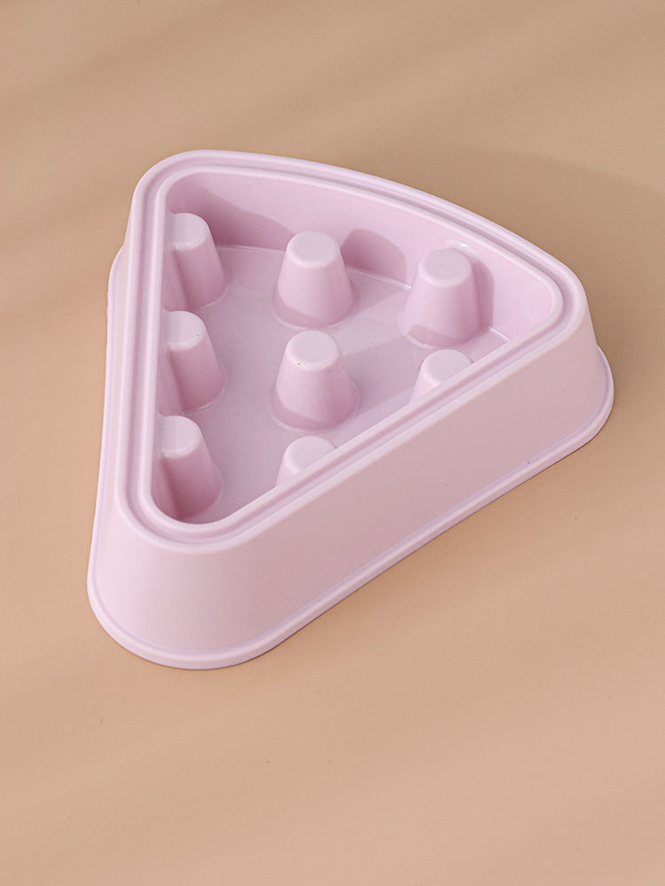 Pizza Shaped Slow Feeder Bowl for Cats & Dogs