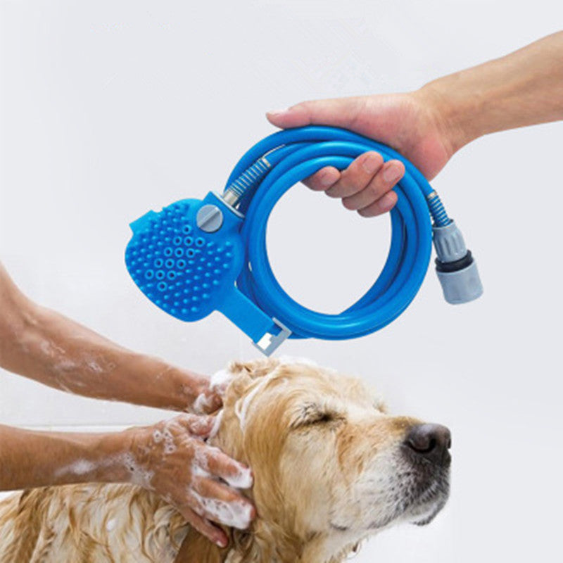 Pet Bathing Shower Brush with Water Spray – Massage & Cleaning Tool for Dogs