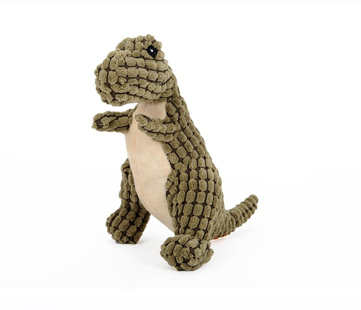 Dinosaur Plush Dog Toy – Squeaky & Chew Fun