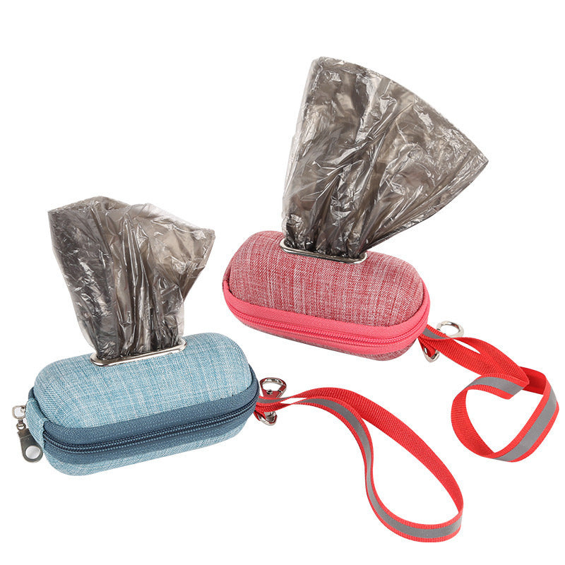 Portable Dog Poop Bag Dispenser with Leash Clip