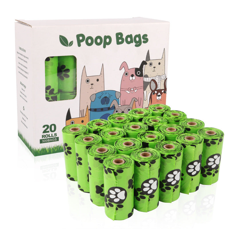 Green Dog Poop Bags – 20 Rolls Eco-Friendly Pack