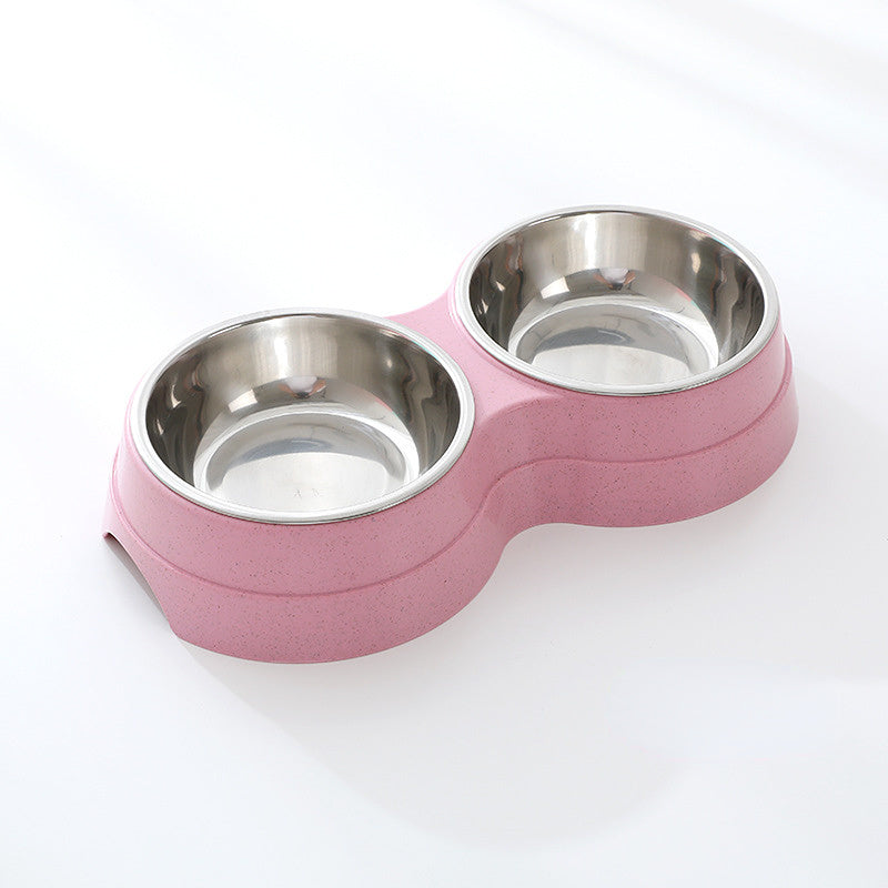 Double Stainless Steel Pet Bowl Set for Food & Water