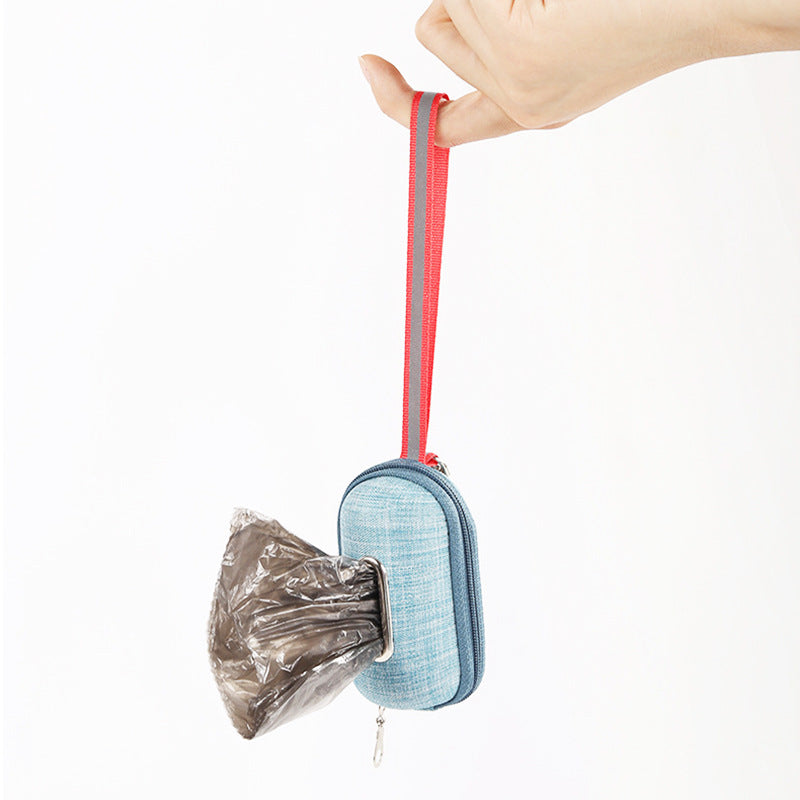 Portable Dog Poop Bag Dispenser with Leash Clip