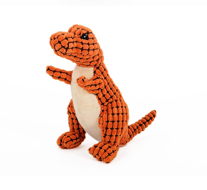Dinosaur Plush Dog Toy – Squeaky & Chew Fun