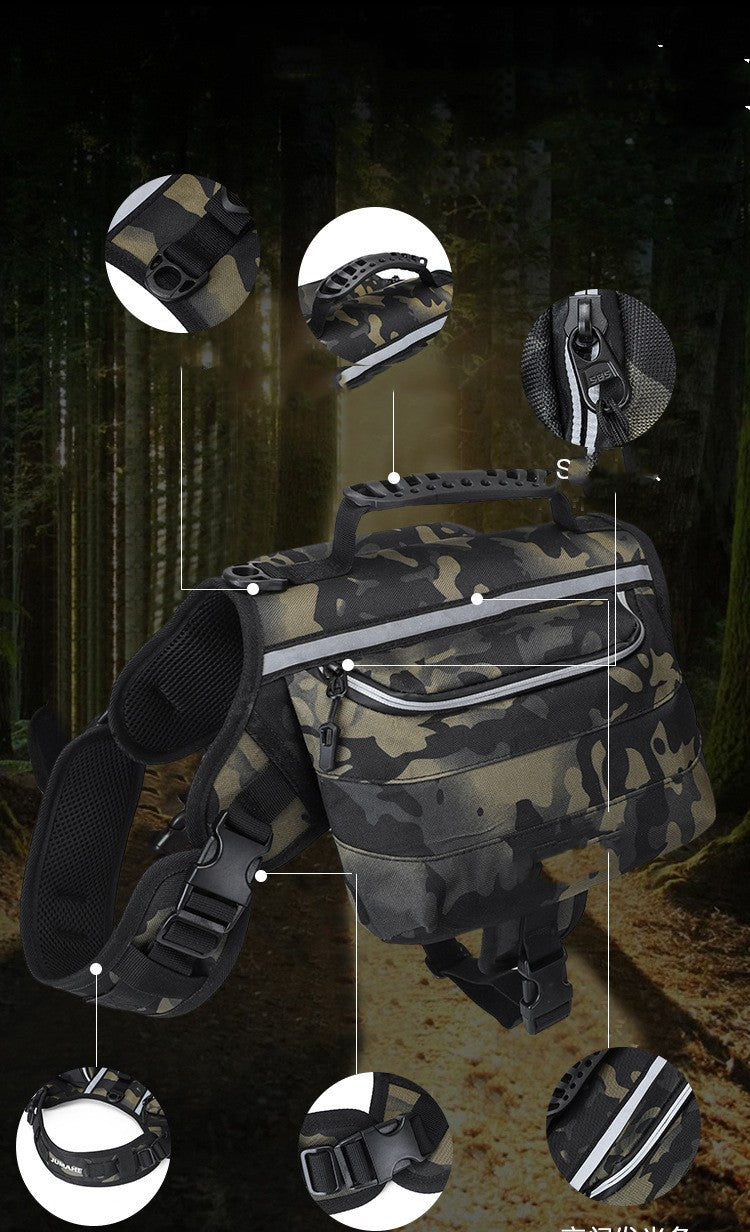 Outdoor Dog Backpack – Large Dog Saddle Bag