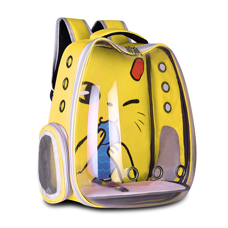 Transparent Bubble Pet Backpack – Cat & Small Dog Carrier