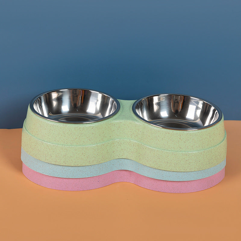 Double Stainless Steel Pet Bowl Set for Food & Water
