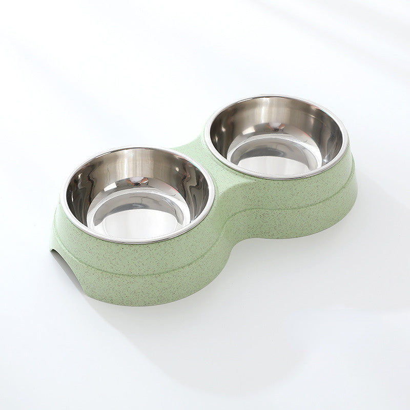 Double Stainless Steel Pet Bowl Set for Food & Water