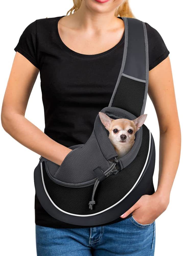 Pet Crossbody Carrier Bag – Portable Outdoor Sling Bag for Dogs & Cats