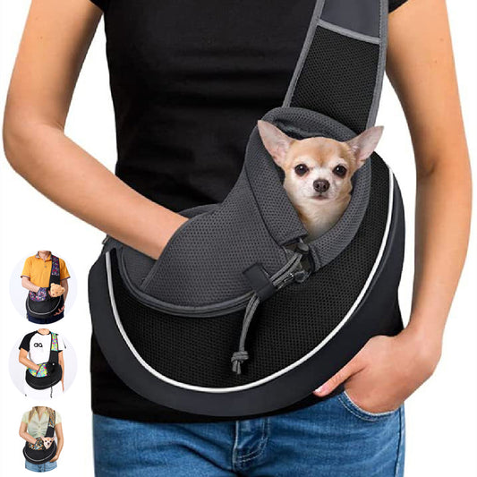 Pet Crossbody Carrier Bag – Portable Outdoor Sling Bag for Dogs & Cats