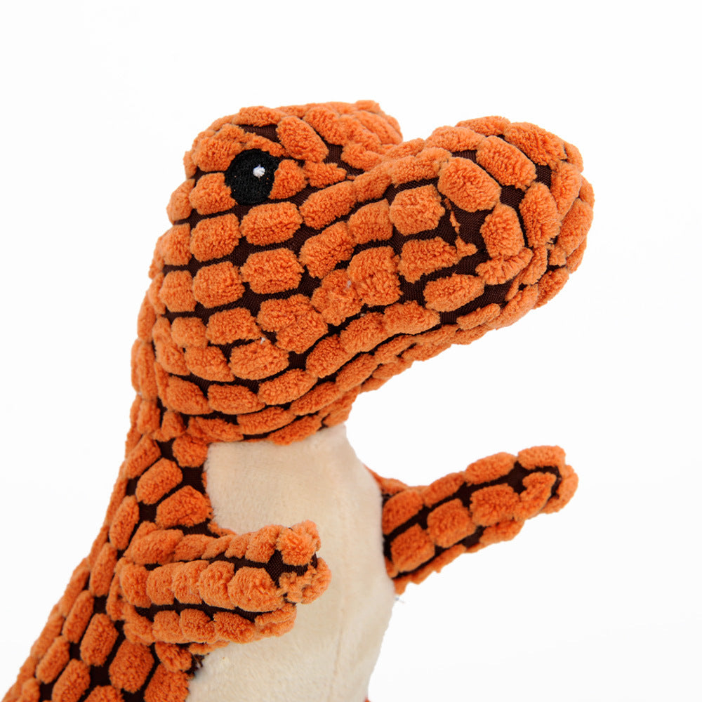 Dinosaur Plush Dog Toy – Squeaky & Chew Fun