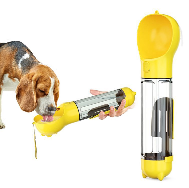 3-in-1 Portable Dog Water Bottle & Food Feeder – 300ml / 500ml