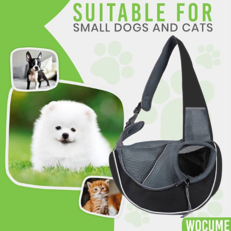 Pet Crossbody Carrier Bag – Portable Outdoor Sling Bag for Dogs & Cats