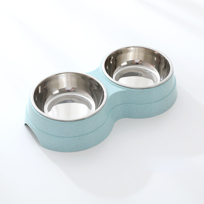 Double Stainless Steel Pet Bowl Set for Food & Water
