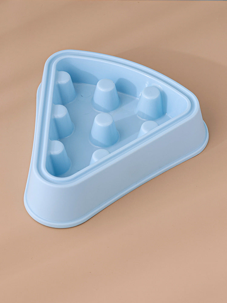 Pizza Shaped Slow Feeder Bowl for Cats & Dogs