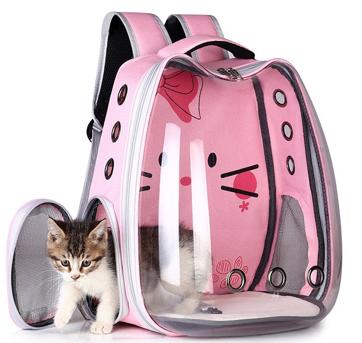 Transparent Bubble Pet Backpack – Cat & Small Dog Carrier