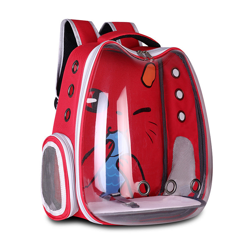 Transparent Bubble Pet Backpack – Cat & Small Dog Carrier