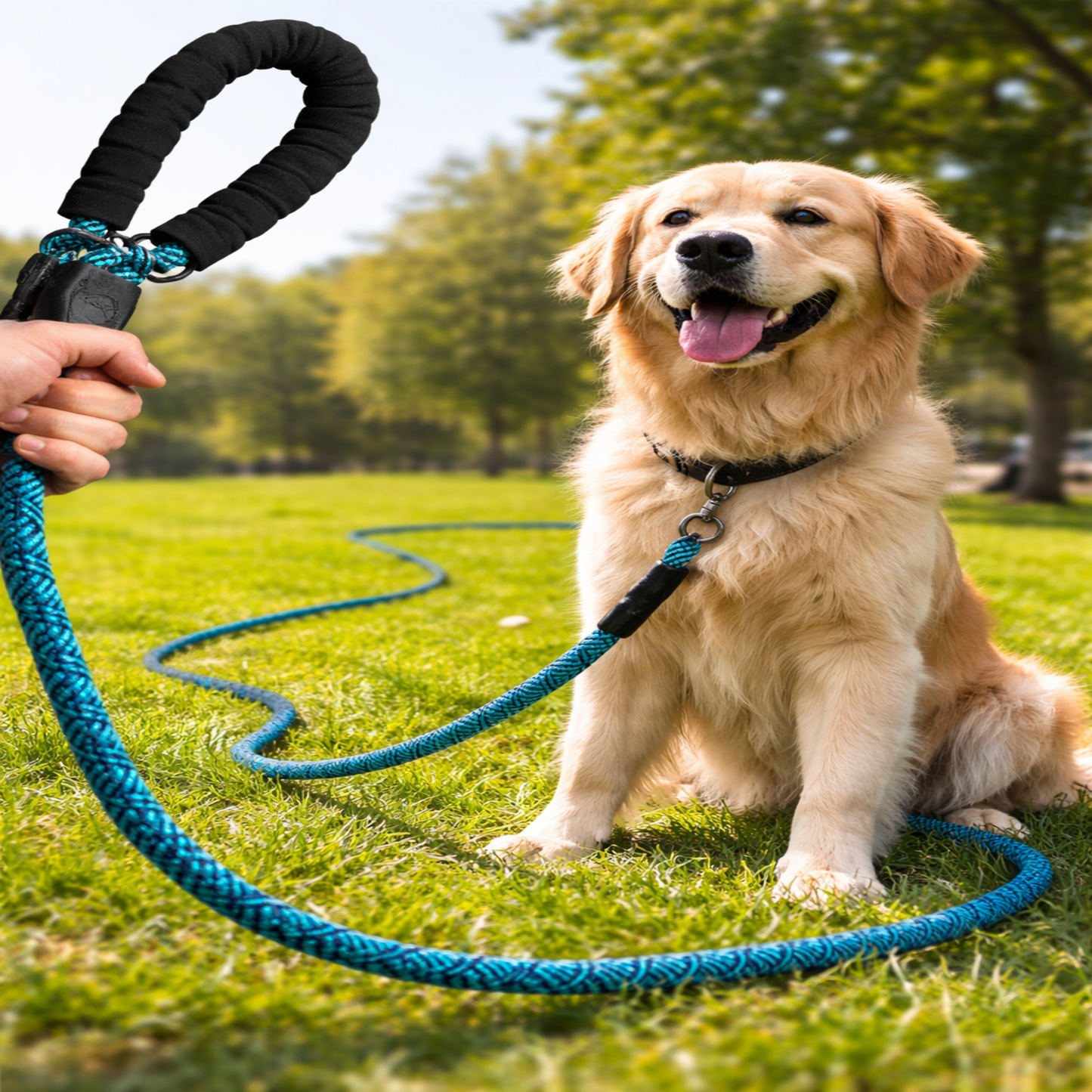 4.5M Long Dog Leash with Padded Handle – Strong & Durable