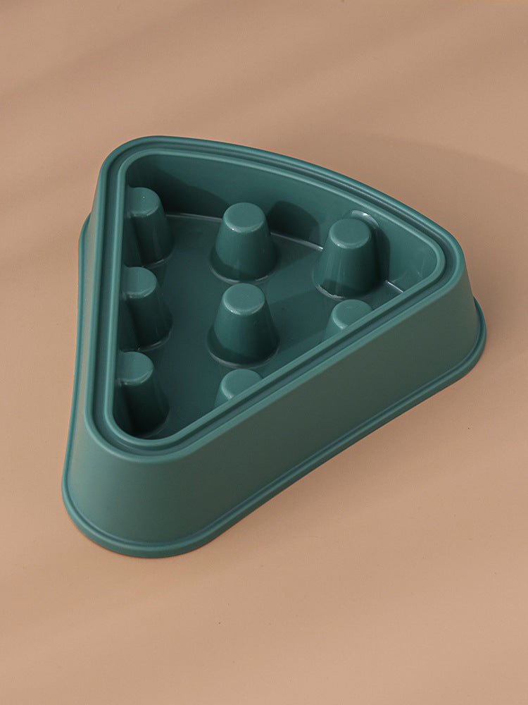 Pizza Shaped Slow Feeder Bowl for Cats & Dogs