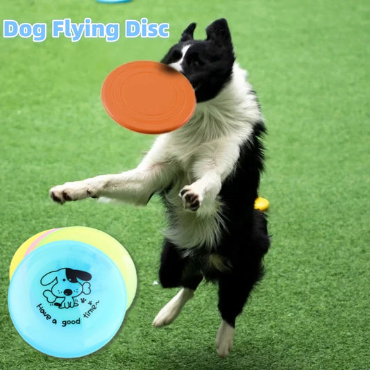 Silicone Flying Disc Dog Toy – Random Color