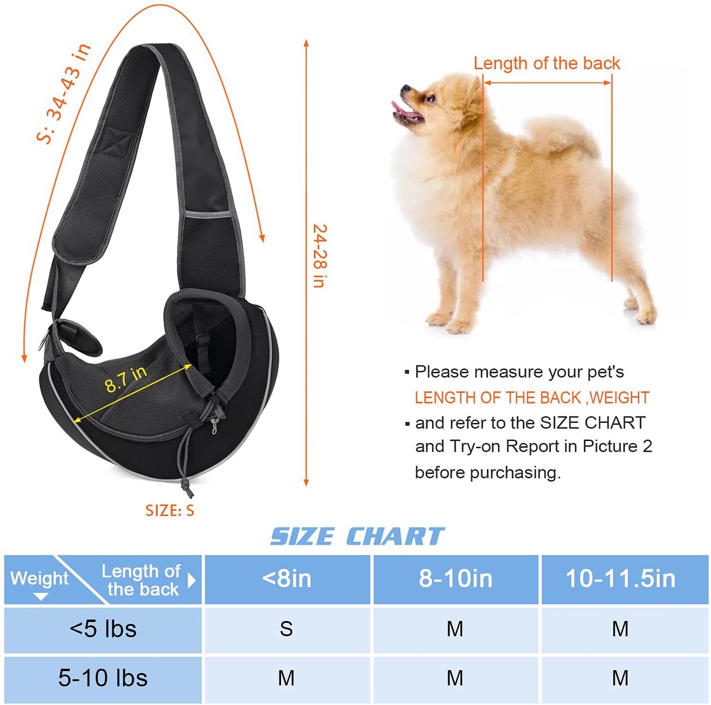 Pet Crossbody Carrier Bag – Portable Outdoor Sling Bag for Dogs & Cats